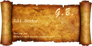 Gál Bodor névjegykártya